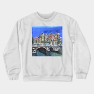 Amsterdam, Canals and Bridge, Crewneck Sweatshirt